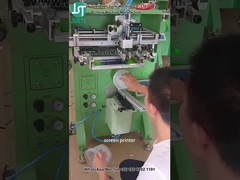 Логотип печатного принтера с изогнутым экраном для одноразовой чаши