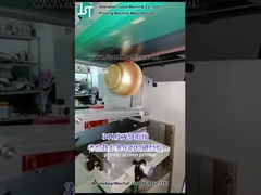 Логотип печатного принтера с кривой экраном для металлической чаши